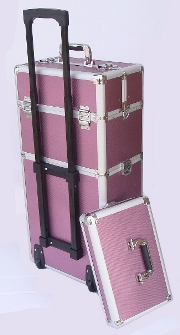 Valise pour coiffure et esth�tique modulable - Couleur Amarante (pourpre)