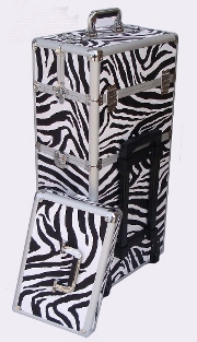Valise pour coiffure et esth�tique modulable- Motif Z�bre