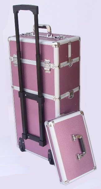 Valise pour coiffure et esthtique modulable - Couleur Amarante (pourpre)