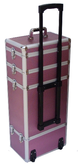 WD004P-Valise-pour-coiffure-et-esthetique-avec-serrures-renforcees-et-<strong><FONT-COLOR=red>double-couvercle</FONT></strong>---Pourpre